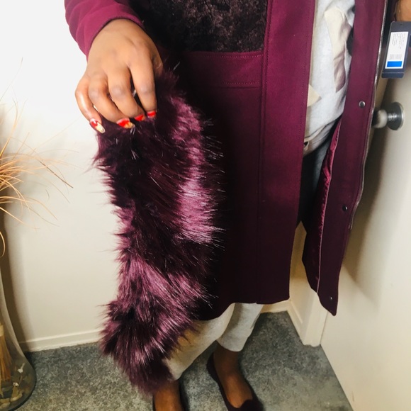 Rachel Roy wool burgundy (wine)coat xl - Picture 15 of 16